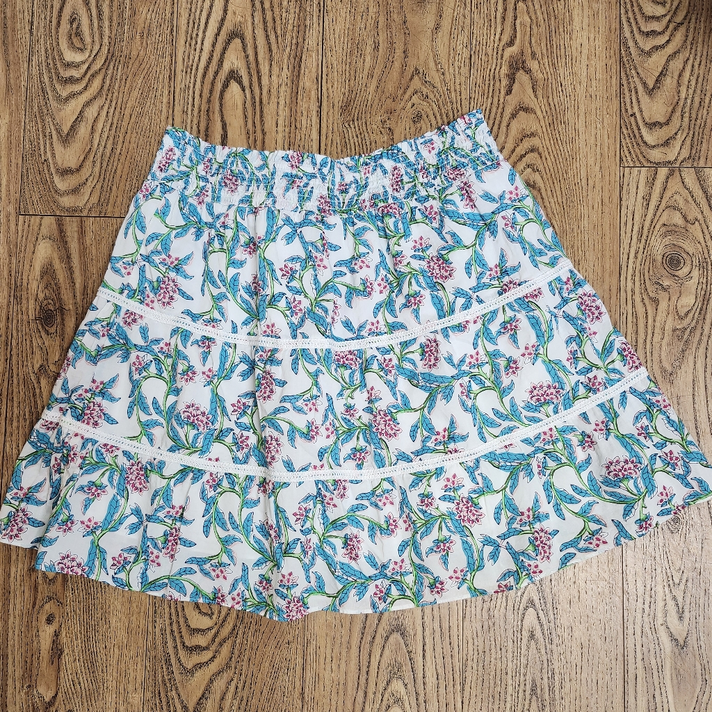 J.Crew Size Xl Smocked Tiered Mini Skirt